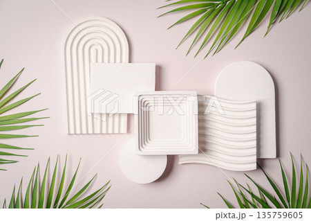 Decorative plaster podiums Decorative plaster podiums 135759605