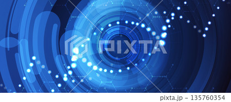 Futuristic DNA visualisation strands, genetic neural web Futuristic DNA visualisation strands, genetic neural web 135760354