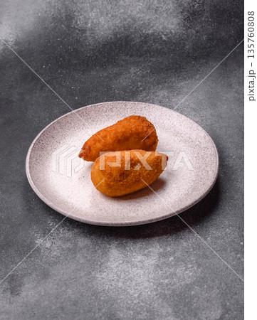 Chicken Kyiv cutlet with buttery filling, a lunch of chicken breast meat. Chicken Kyiv Chicken Kyiv cutlet with buttery filling, a lunch of chicken breast meat. Chicken Kyiv 135760808
