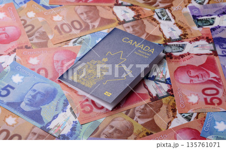 Canada passport, Canadian visa for international travel and vacation. Canadian passport 135761071