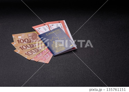 Canada passport, Canadian visa for international travel and vacation. Canadian passport 135761151