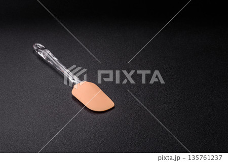 Spatula, silicone kitchen utensils for cooking and baking at home. Silicone spatula 135761237