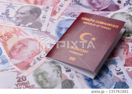 Turkey passport, turkish visa for international travel and vacation. Turkish passport 135761881