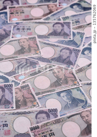 Japan, Japanese yen paper banknotes, money for business. Japanese yen Japan, Japanese yen paper banknotes, money for business. Japanese yen 135762069