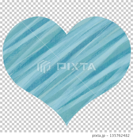 Colorful hand-drawn heart | Blue, heart, icon 135762482