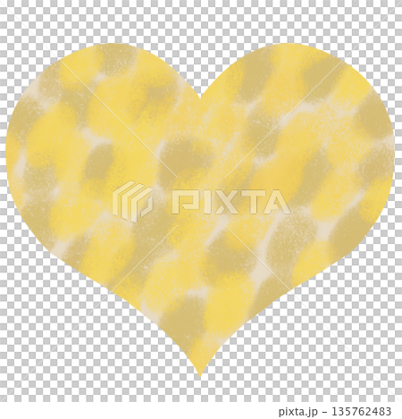 Colorful hand-drawn heart | Yellow, heart, icon Colorful hand-drawn heart | Yellow, heart, icon 135762483
