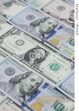 Cash, US dollar currency, financial and business flows. US dollar cash 135763638