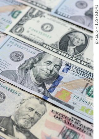 Cash, US dollar currency, financial and business flows. US dollar cash 135763641