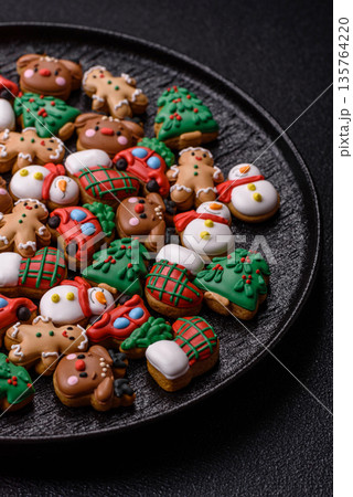 Gingerbread, Christmas cookies, and ornamental holiday baked goods. Christmas gingerbread 135764220