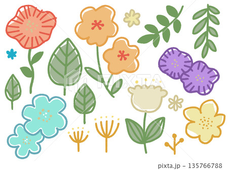 お花イラストセット お花イラストセット 135766788