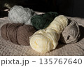 Wool yarn for knitting. Suitable for arts and crafts, needlework, and knitting. 135767640