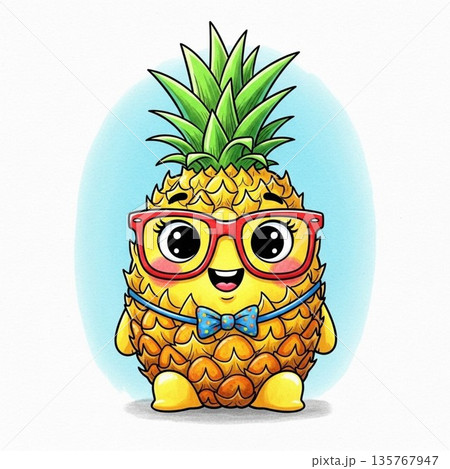パイナップルのイラスト 135767947