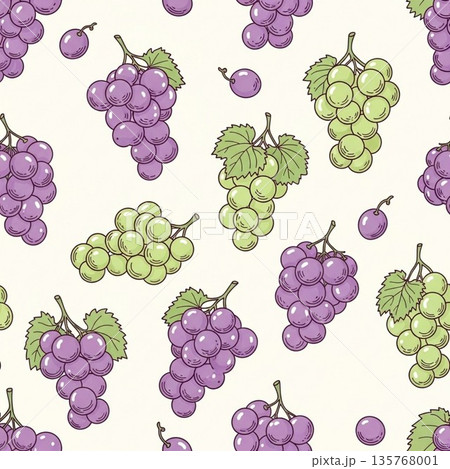 ぶどうのイラスト ぶどうのイラスト 135768001