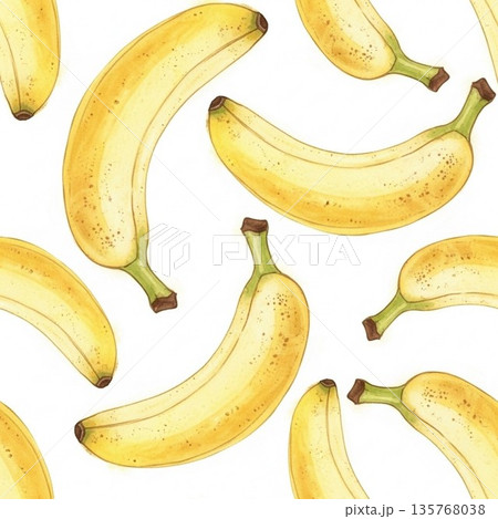 バナナのイラスト 135768038
