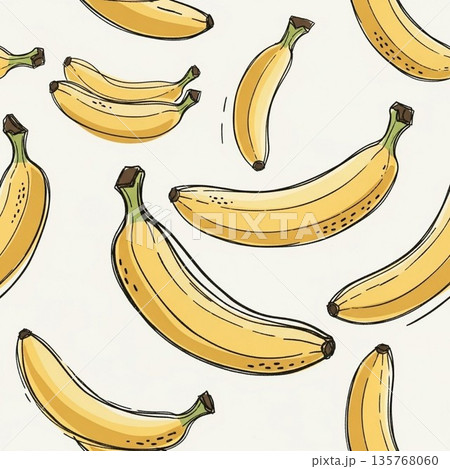 バナナのイラスト 135768060