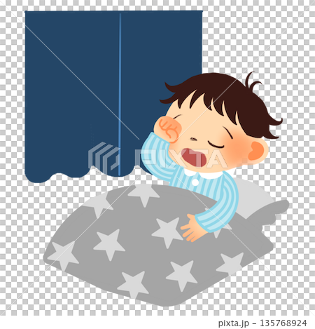 Children's lifestyle illustrations | Bedtime 135768924