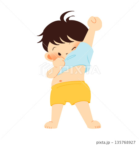 子どもの生活習慣イラスト｜着替える 135768927