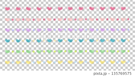 Heart colorful line set Heart colorful line set 135769575