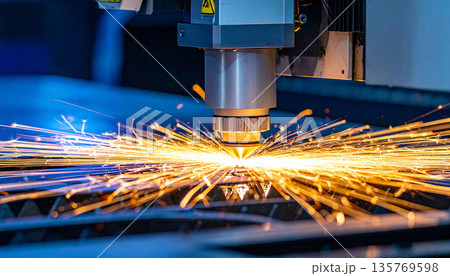Industrial Laser Cutting Metal Industrial Laser Cutting Metal 135769598