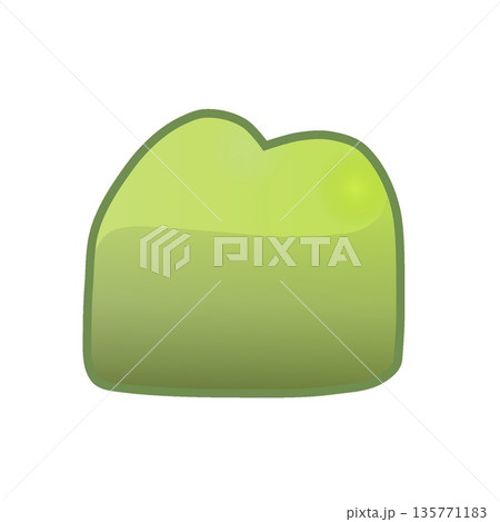 ハート型抹茶チョコレートのイラスト 135771183