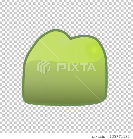 ハート型抹茶チョコレートのイラスト 135771183