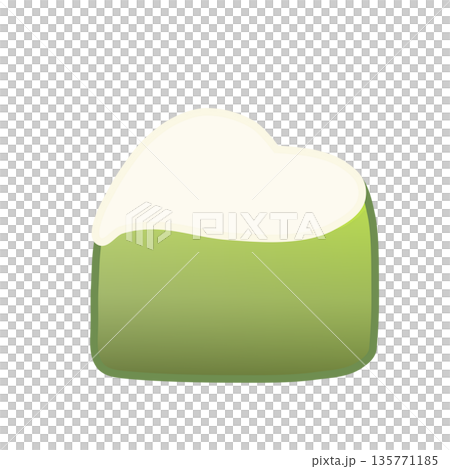 ハート型抹茶チョコレートのイラスト 135771185