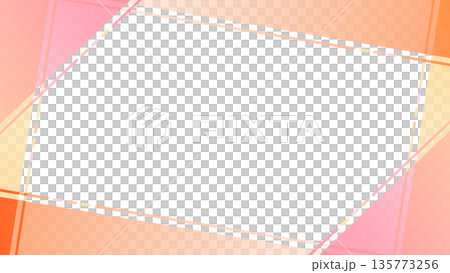 シンプルなデザインのフレーム、背景、グラデーション、16:9サイズ 135773256