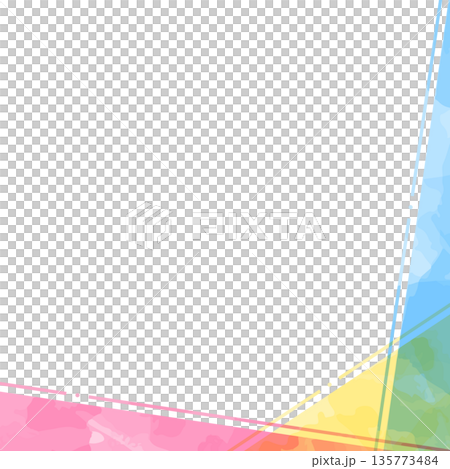 Simple design frame, background, watercolor color, square size Simple design frame, background, watercolor color, square size 135773484