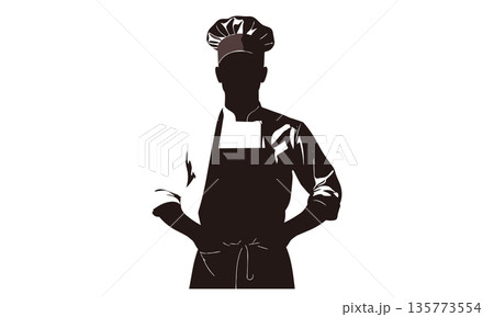 シルエット【コックさん】 シルエット【コックさん】 135773554