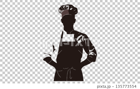 シルエット【コックさん】 シルエット【コックさん】 135773554