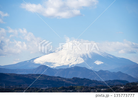 富士山 湘南平 高麗山公園 冬 1月 【神奈川県 平塚市】 富士山 湘南平 高麗山公園 冬 1月 【神奈川県 平塚市】 135773777