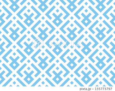 Abstract geometric pattern. A seamless vector background. White and blue ornament. Graphic modern pattern. Simple lattice graphic design Abstract geometric pattern. A seamless vector background. White and blue ornament. Graphic modern pattern. Simple lattice graphic design 135773797