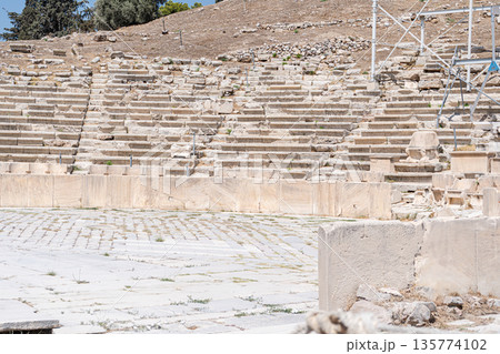 Ruins of the amphitheater in Athenian Acropolus spot 135774102