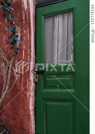 Narrow streets of Anafiotika area in ancient Athens Narrow streets of Anafiotika area in ancient Athens 135774193
