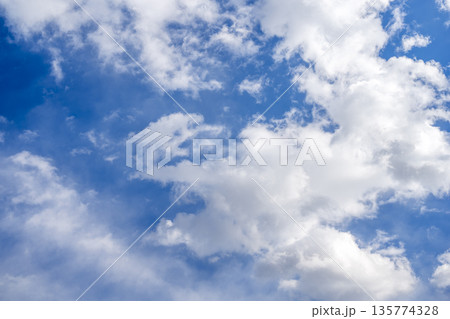 冬の空 青空 空 晴れ 冬 1月 【東京都】 135774328