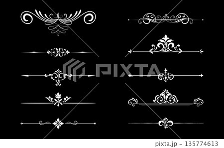 Vintage set. Floral elements for design monograms, invitations, frames, menus and labels. Graphic design of the website, cafes, boutiques, hotels, wedding invitations. Vintage set. Floral elements for design monograms, invitations, frames, menus and labels. Graphic design of the website, cafes, boutiques, hotels, wedding invitations. 135774613