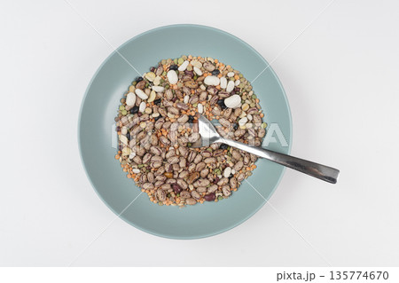 a plate with mixed legumes 135774670