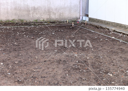 地縄張り(建築工事) 地縄張り(建築工事) 135774940
