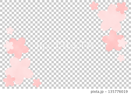 A simple light pink cherry blossom frame A simple light pink cherry blossom frame 135776019