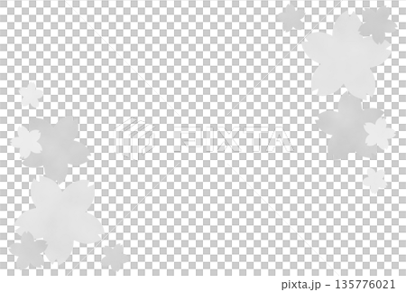 Gray simple cherry blossom frame Gray simple cherry blossom frame 135776021