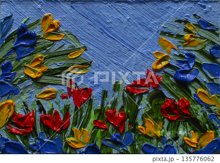 Flowers painting, original art 135776062