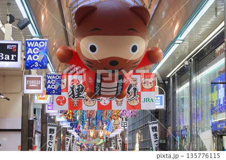 北海道札幌市の狸小路商店街 135776115