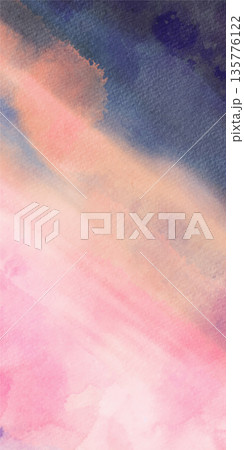 Pastel watercolor pink blue background vector Pastel watercolor pink blue background vector 135776122