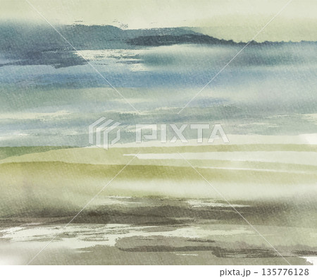 Abstract Watercolor in Soft Pastel Tones vector 135776128