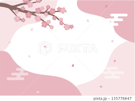 春の背景イラスト 桜 バナー 春の背景イラスト 桜 バナー 135776647