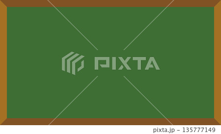 黒板のイラスト 背景素材 16:9サイズ 135777149