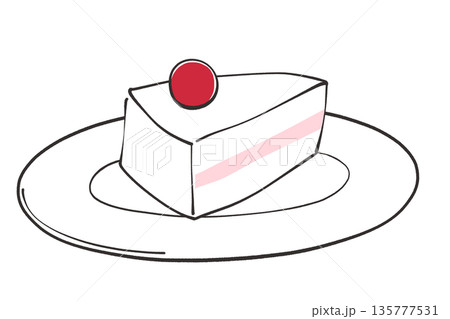 苺のショートケーキ 135777531