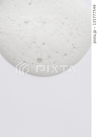 Mousse conditioner for hair with hyaluronic acid and collagen. Copy space 135777549