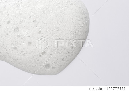 Mousse conditioner for hair with hyaluronic acid and collagen. Copy space 135777551