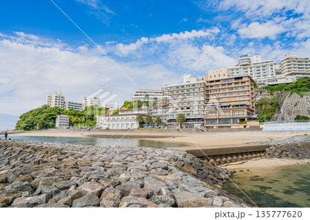 蒲郡市の西浦海水浴場周辺の風景(愛知県) 蒲郡市の西浦海水浴場周辺の風景(愛知県) 135777620